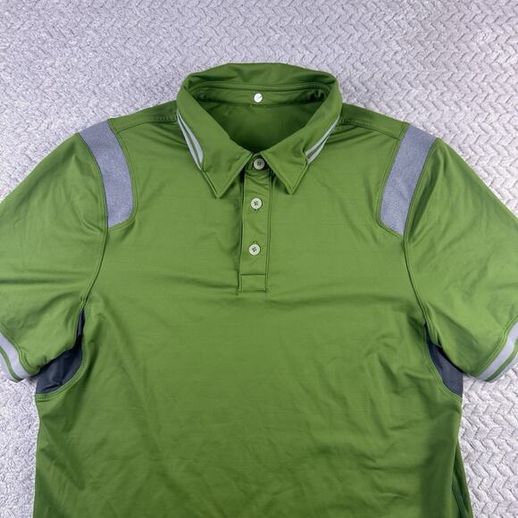 Lululemon Mens Polo Pullover Green Shirt Size Medium Activewear Golf - Picture 4 of 11
